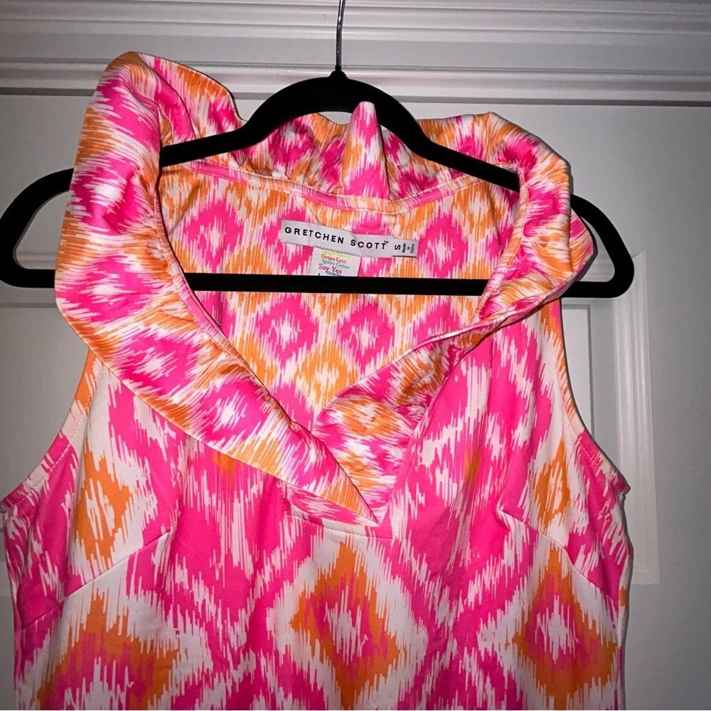 Gretchen Scott Designs Pink & Orange Ikat Halter Dress - Picture 5 of 9